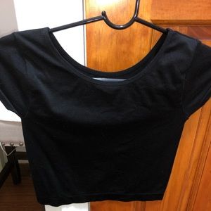 Free People black crop top